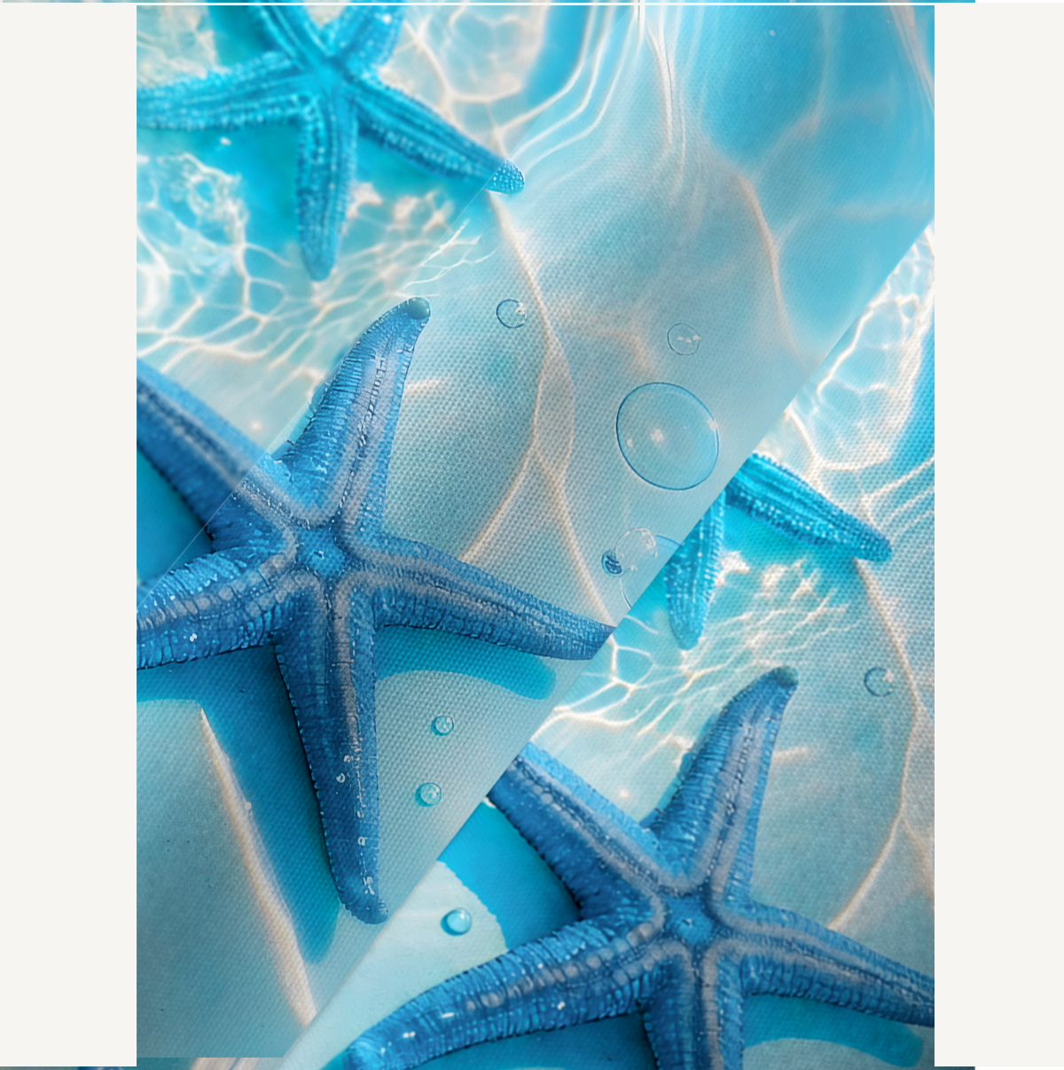 Blue Starfish in Crystal Sea Kimono Sleeve Kaftan Dress