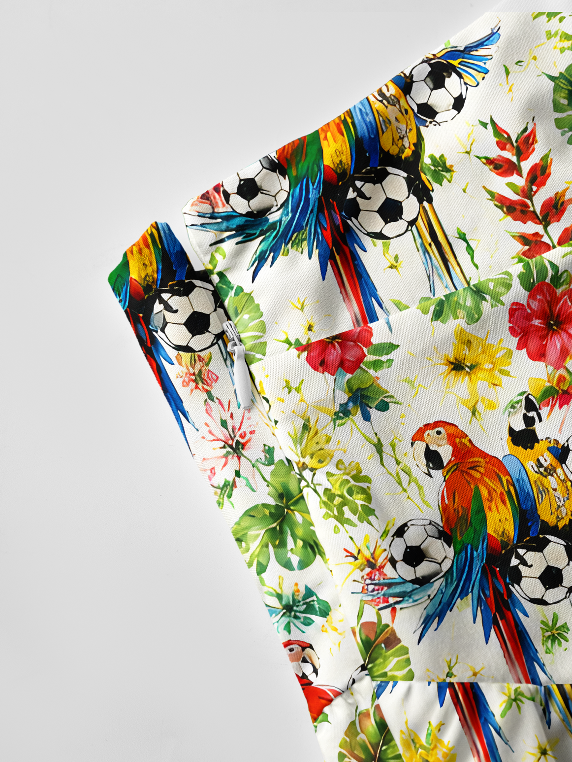 Tropical Parrot Football Garden Bow Strap Maxi Dress