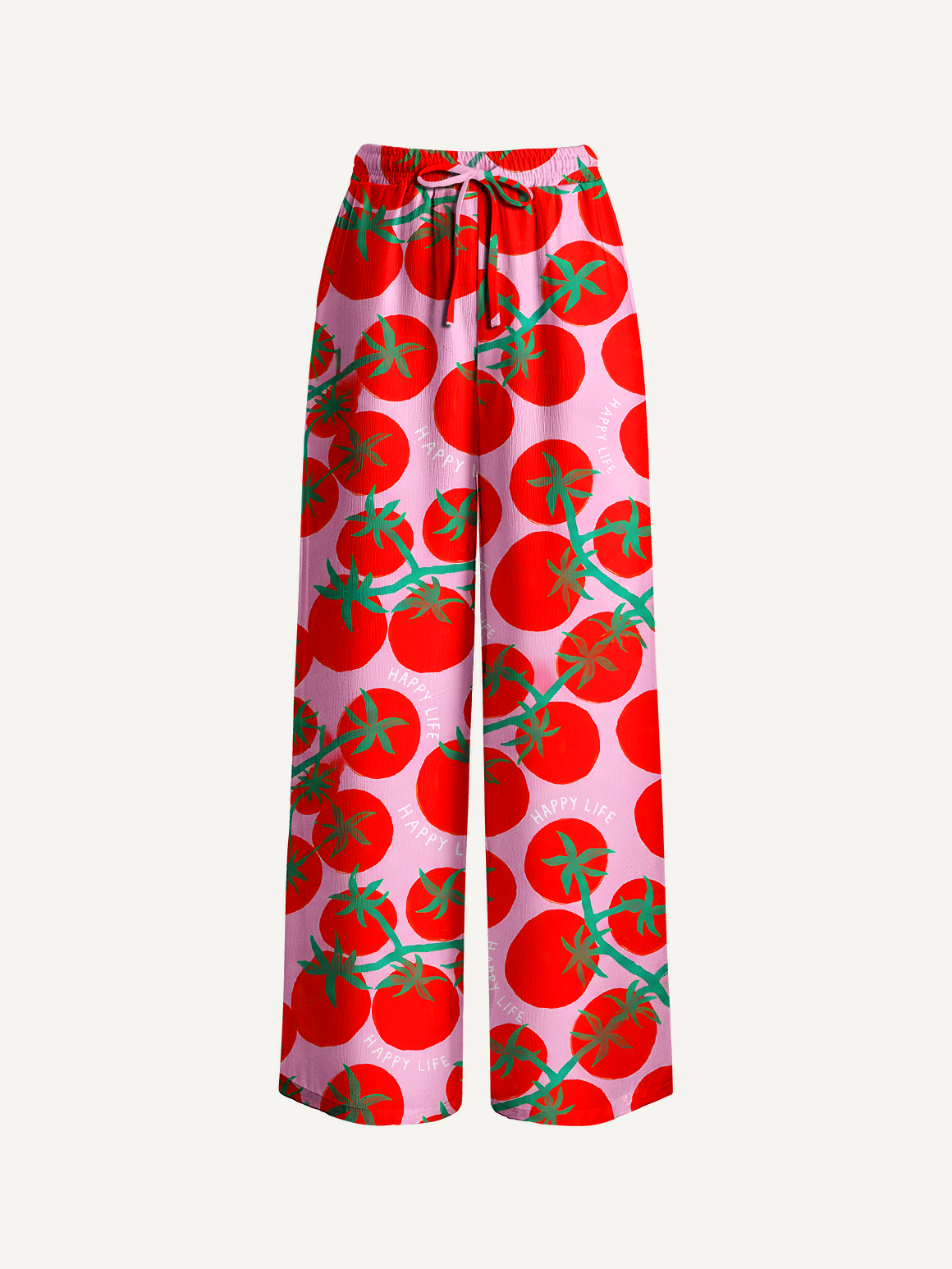 Tomato Garden Delight Wide Leg Pants Women