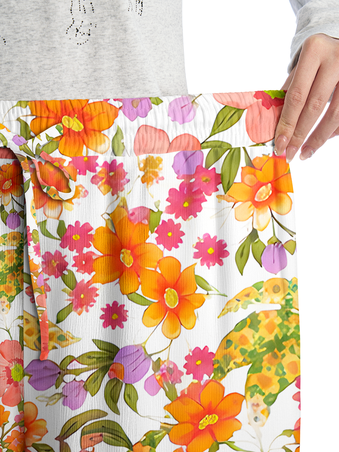 Blossom Meadow Burst Wide Leg Pants Women