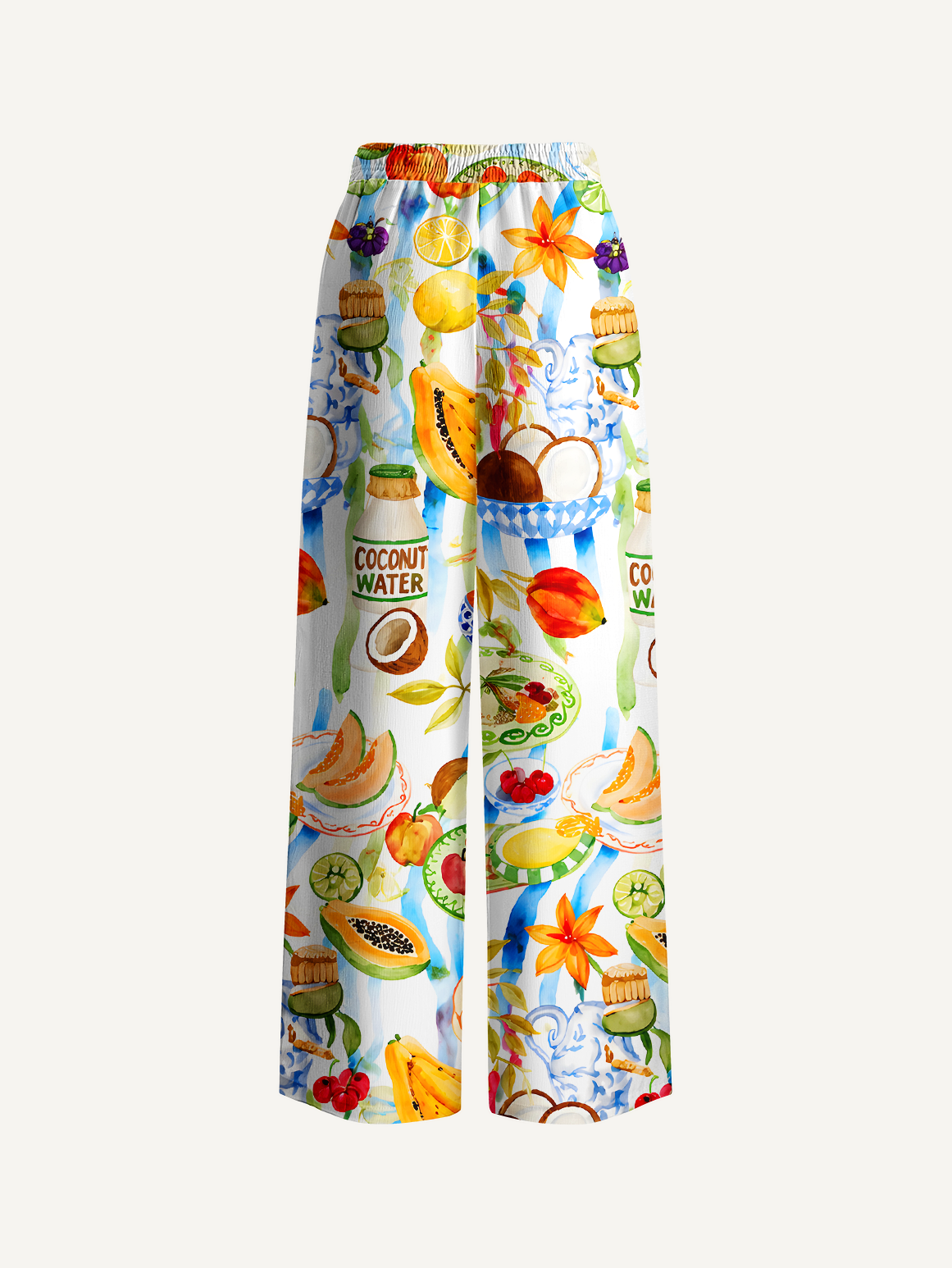 Tropical Smoothie Party Wide Leg Pants Women