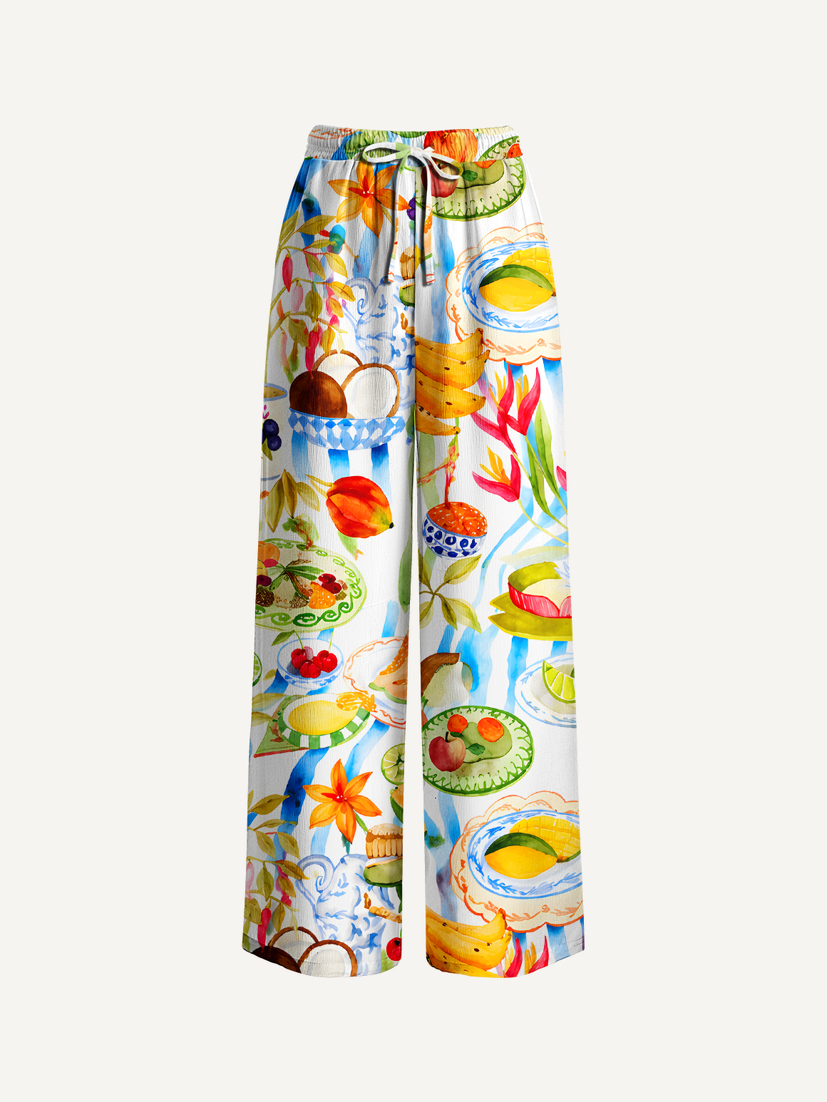 Tropical Smoothie Party Wide Leg Pants Women