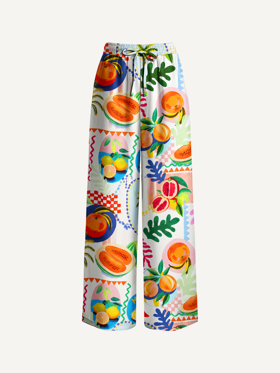 Tropical Fruit Carnival Wide Leg Pants Women