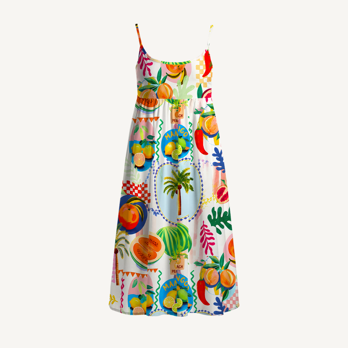 Tropical Fruit Carnival Summer Mini Dress