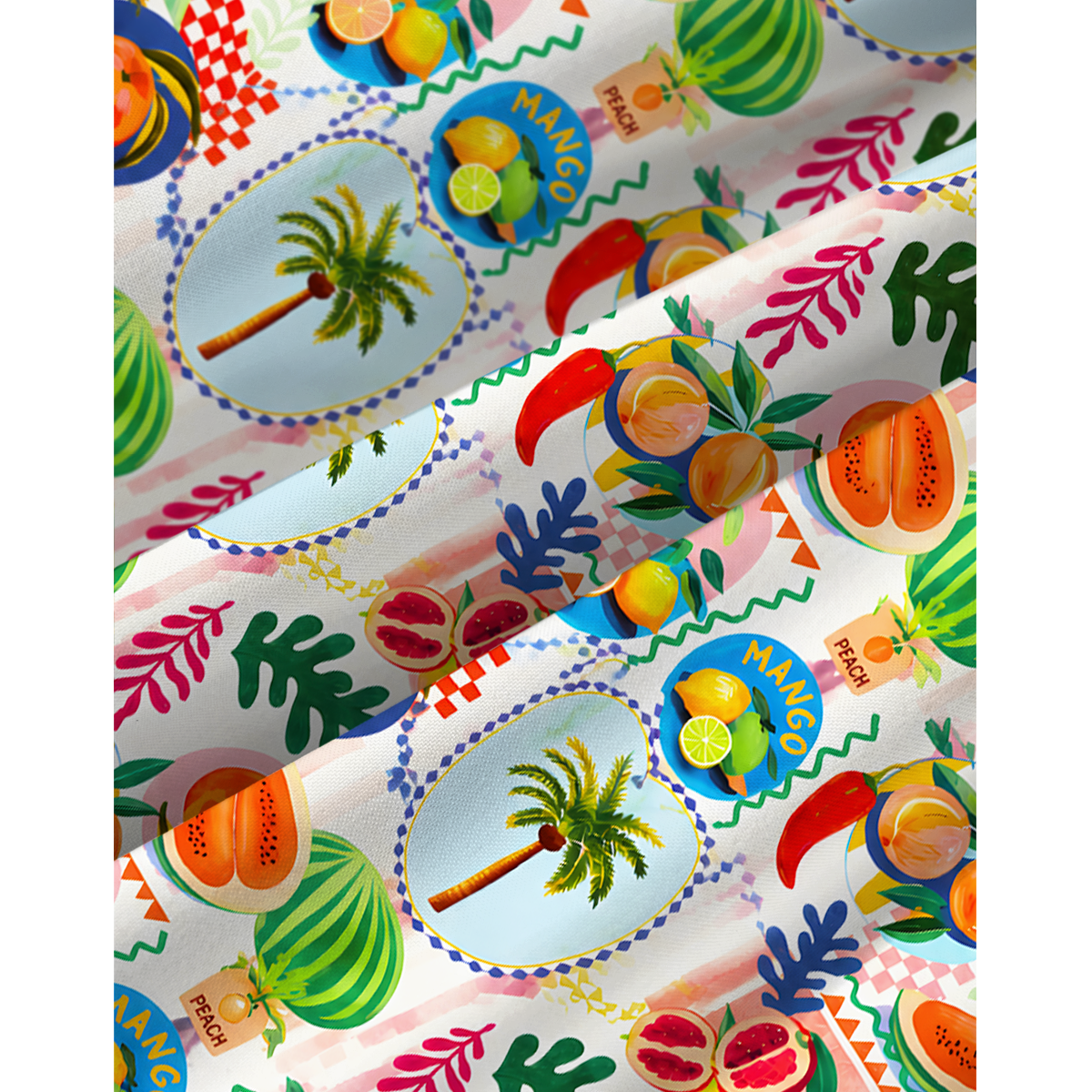 Tropical Fruit Carnival Summer Mini Dress