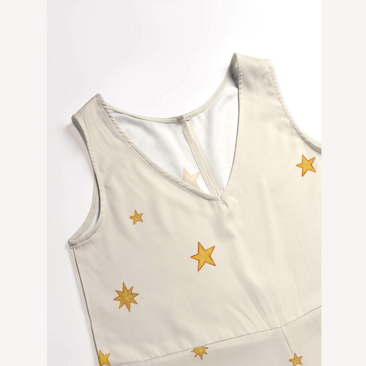 Retro Sun & Palm Jumpsuit with Pockets for Women