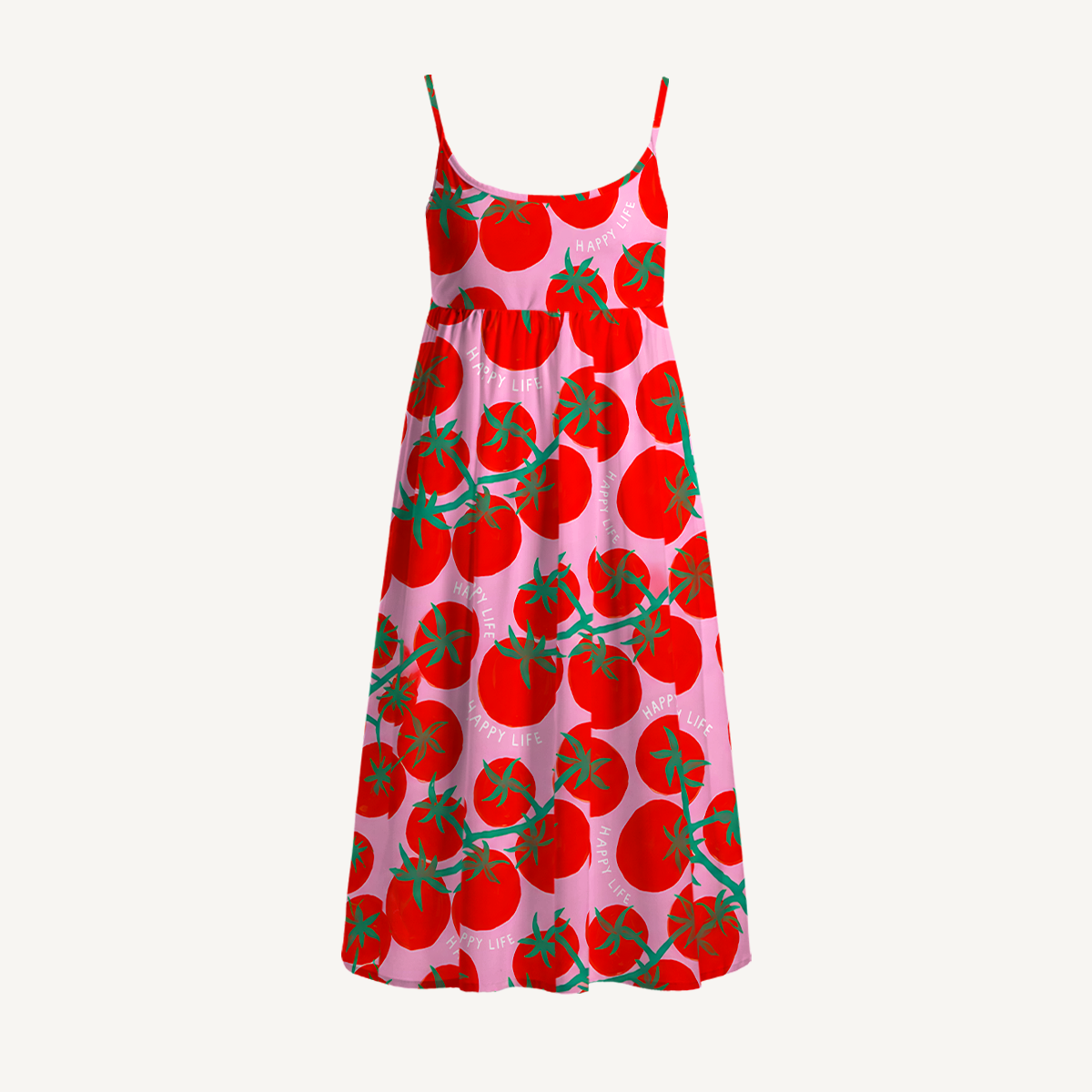 Tomato Garden Delight Summer Mini Dress