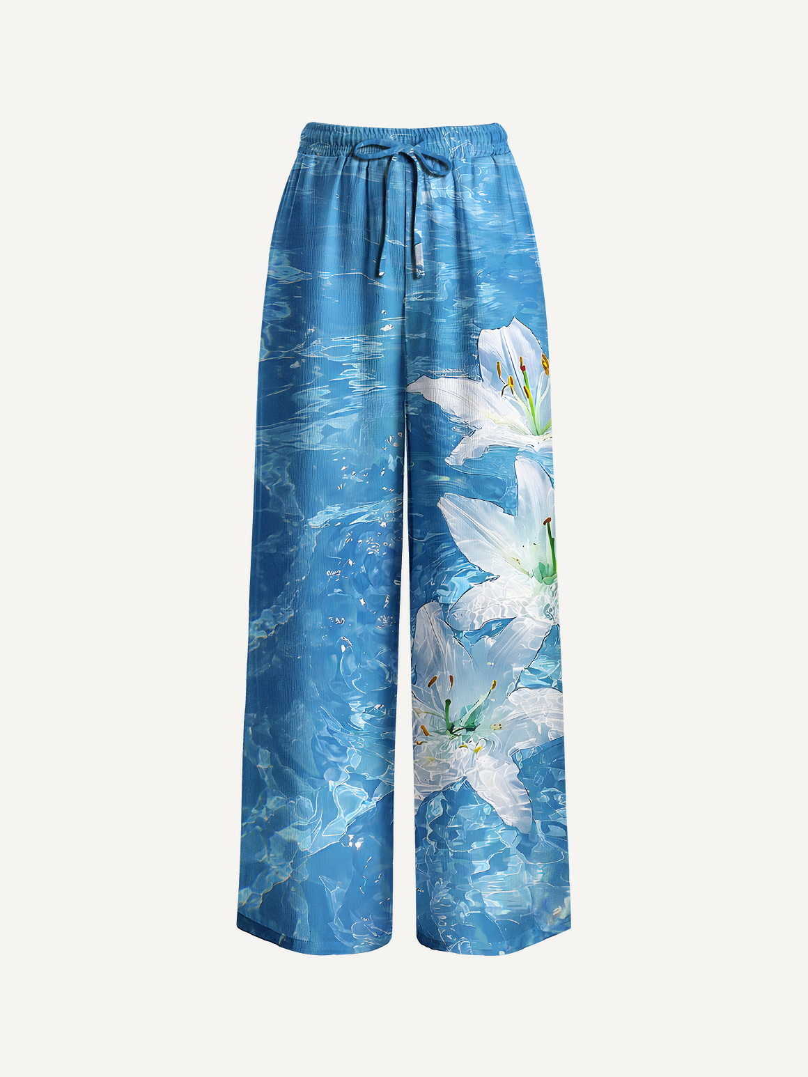 Floating Lilies in sea Summer Pants For Women