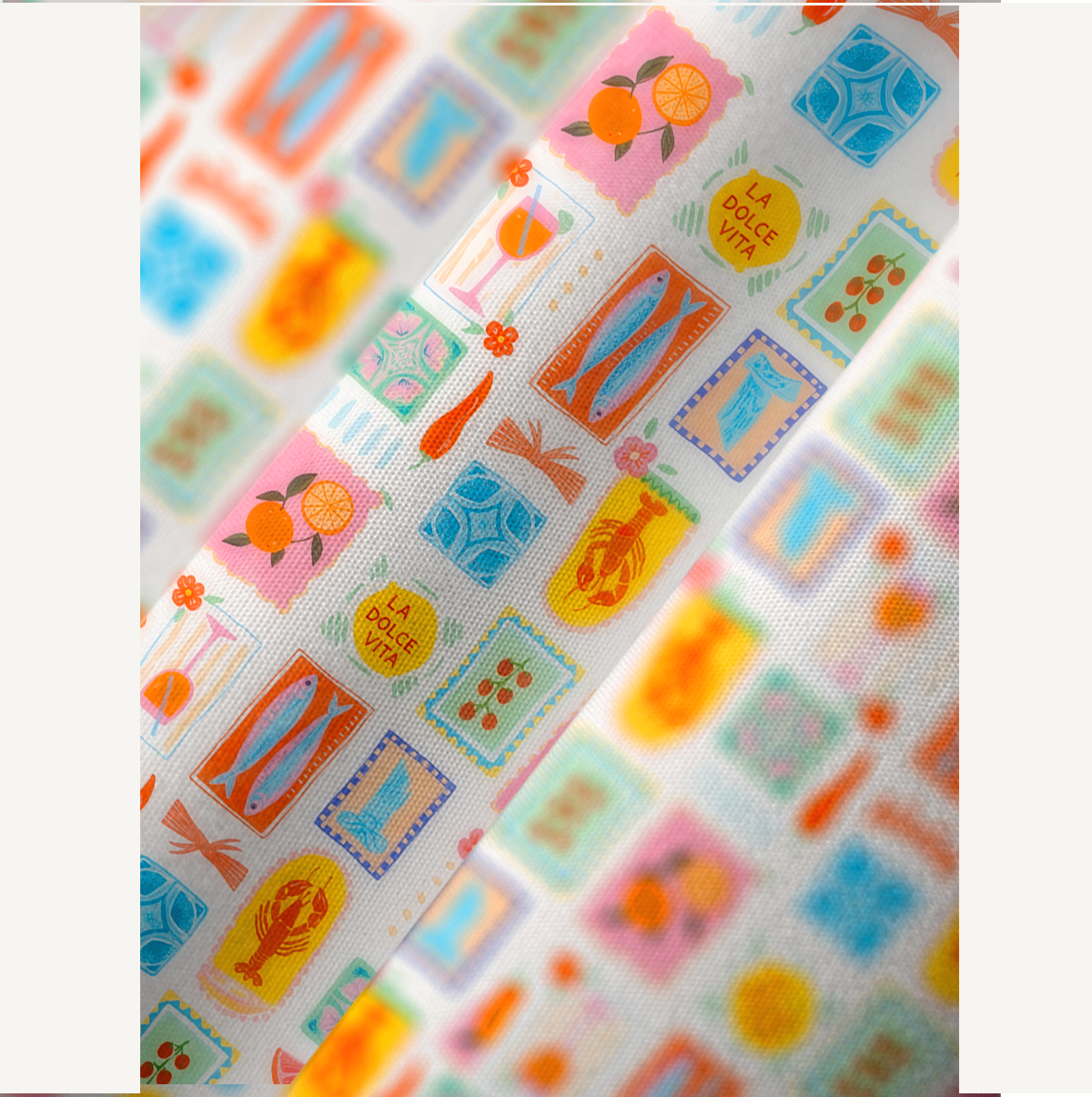 Tropical Stamp Print Kimono Sleeve Kaftan Dress