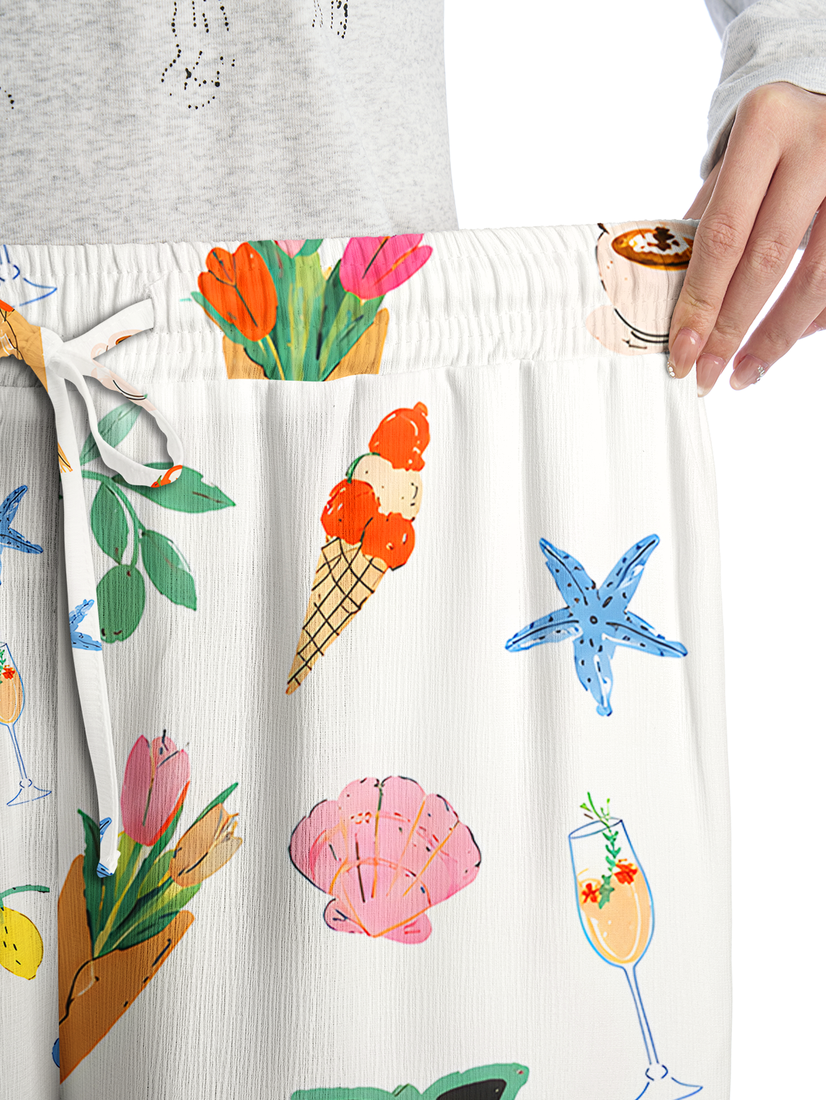 Summer Treats Pattern Pants For Women