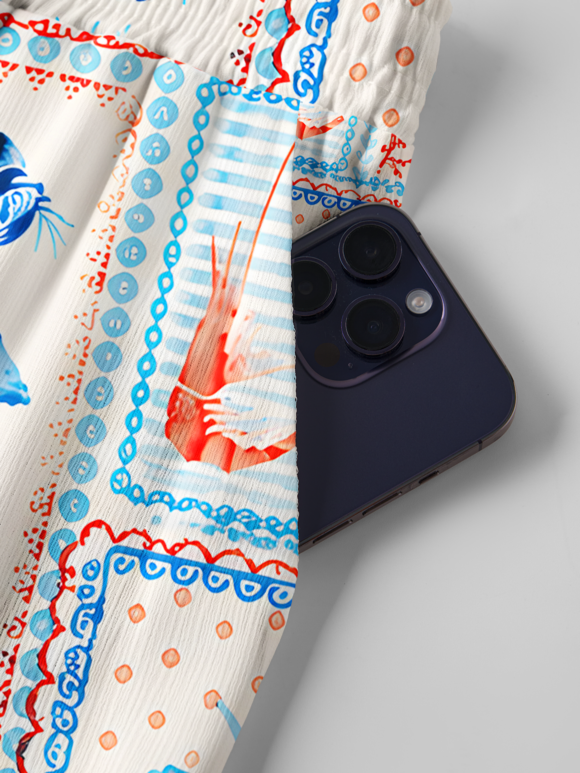 Lobster & Crab Patchwork Pants For Women