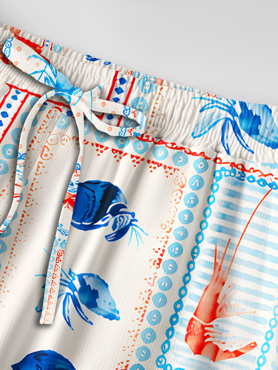 Lobster & Crab Patchwork Pants For Women