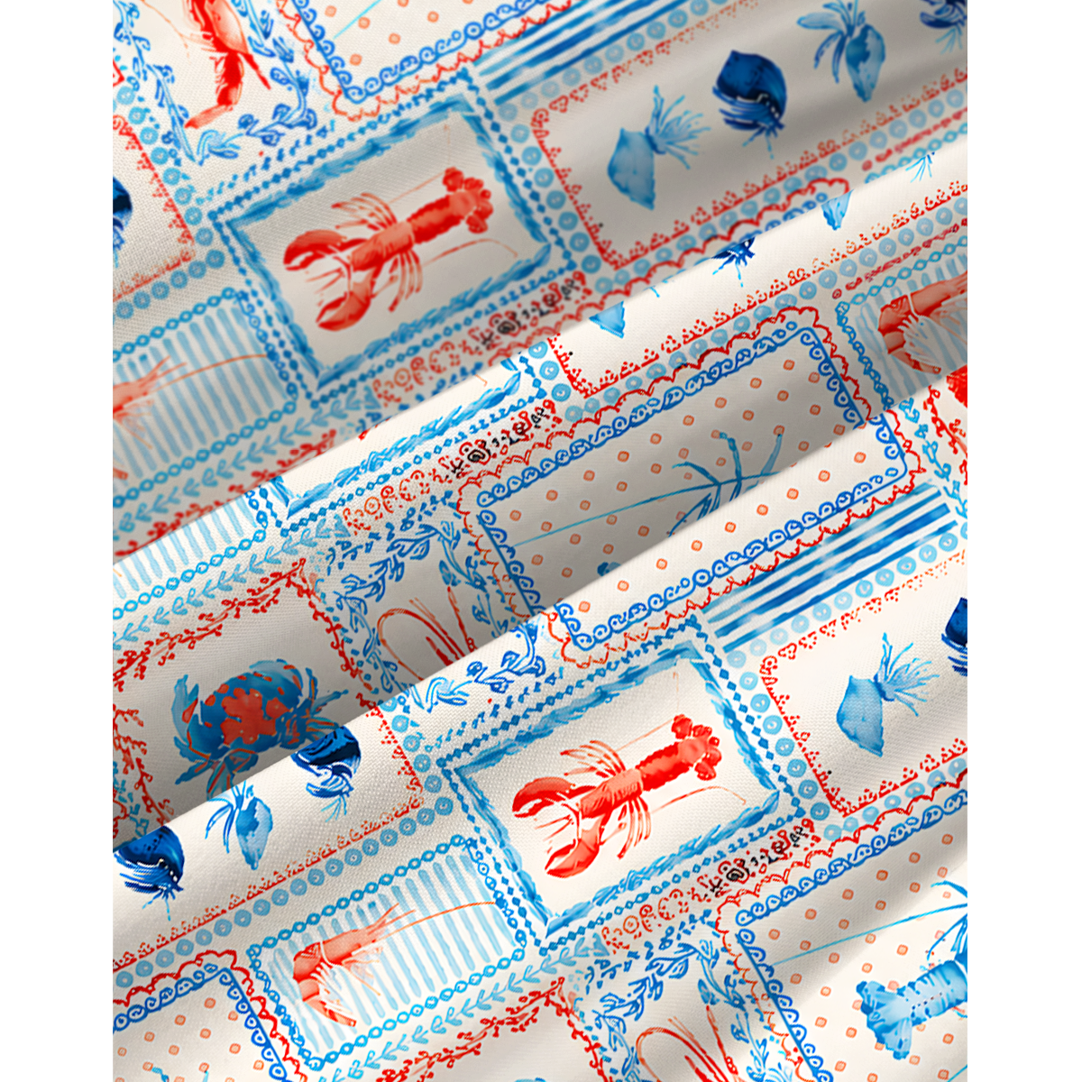 Lobster & Crab Patchwork Vacation Mini Dress