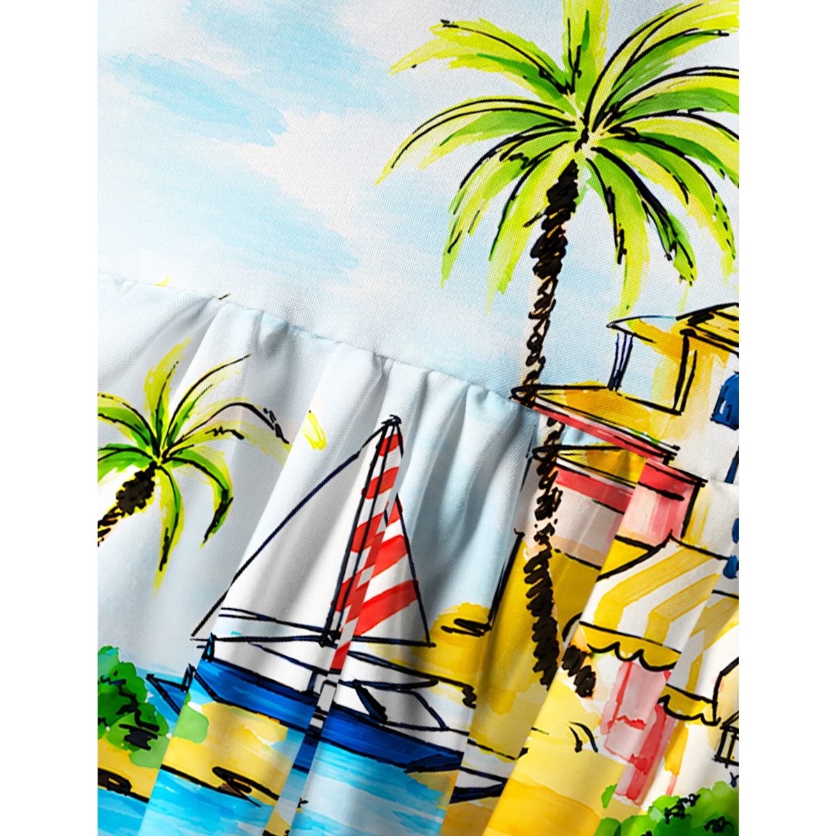 Seaside Villa Vacation Mini Dress