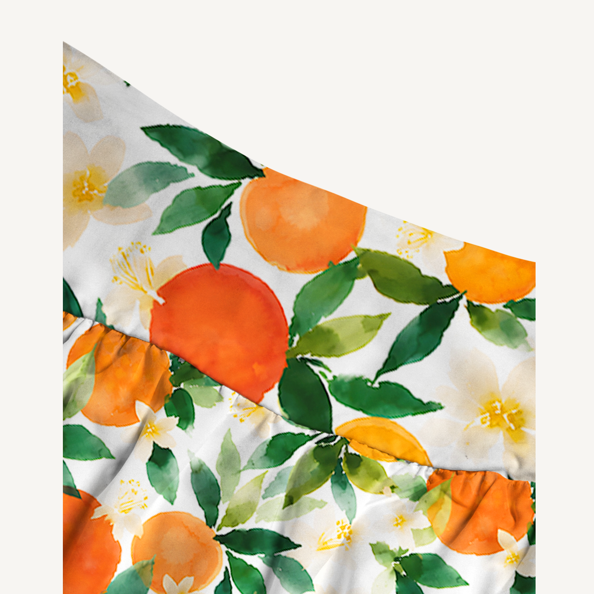 Citrus Grove Blossoms Summer Maxi Skirt
