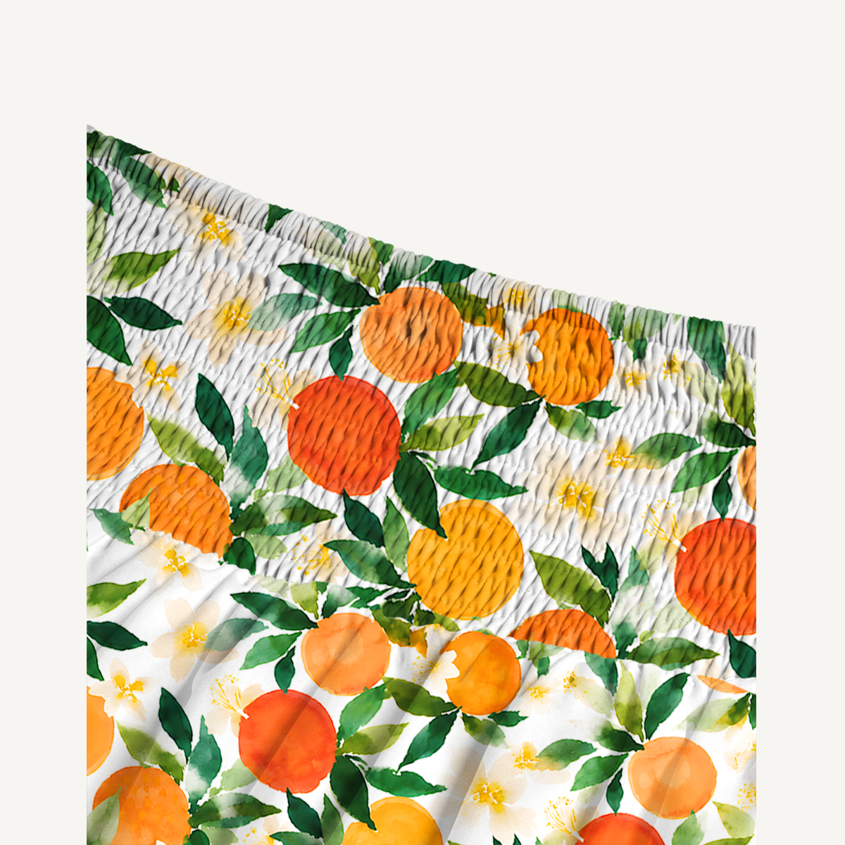 Citrus Grove Blossoms Summer Maxi Skirt