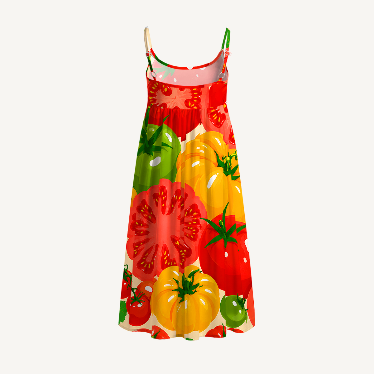 Colorful Garden Tomatoes Summer Mini Dress 