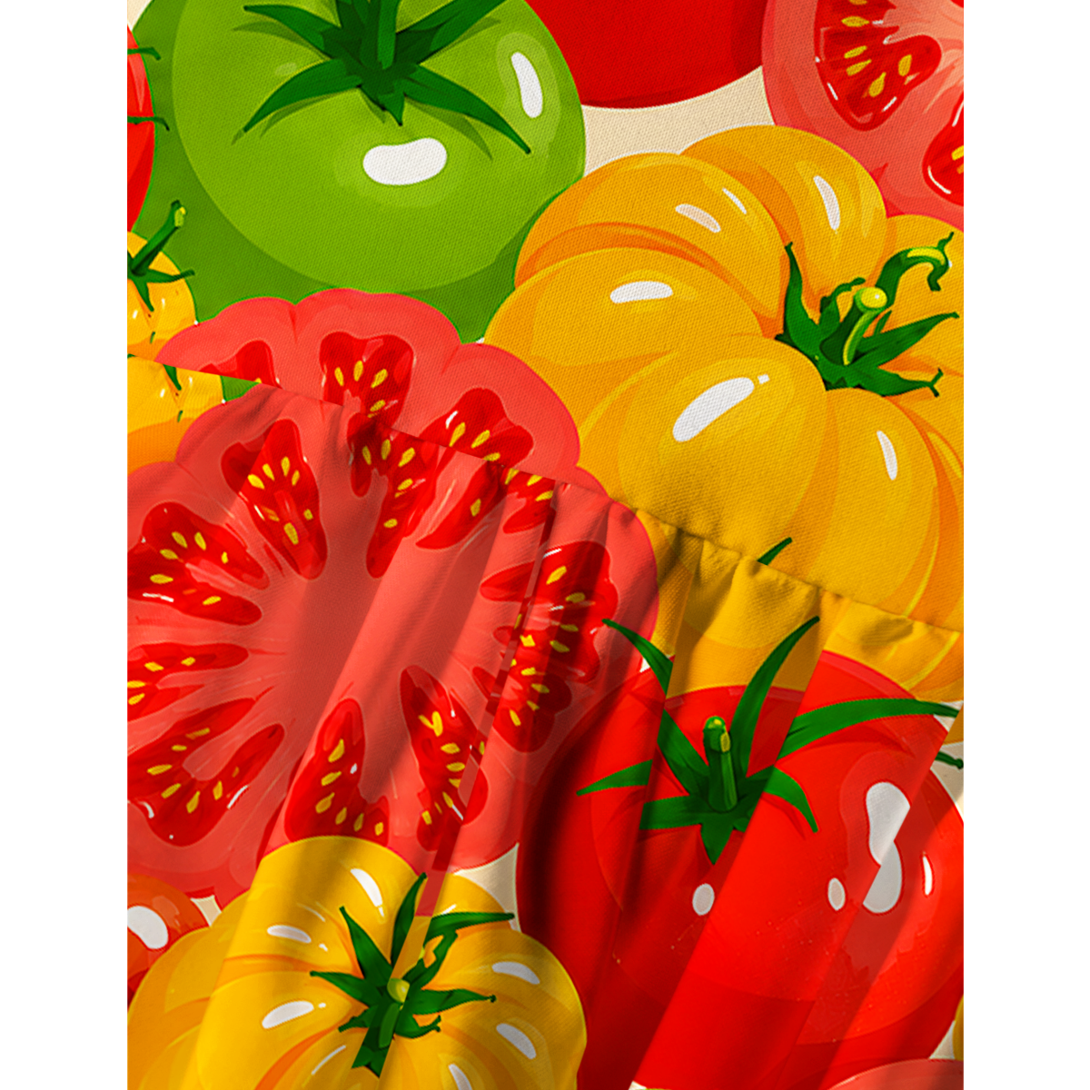 Colorful Garden Tomatoes Summer Mini Dress 
