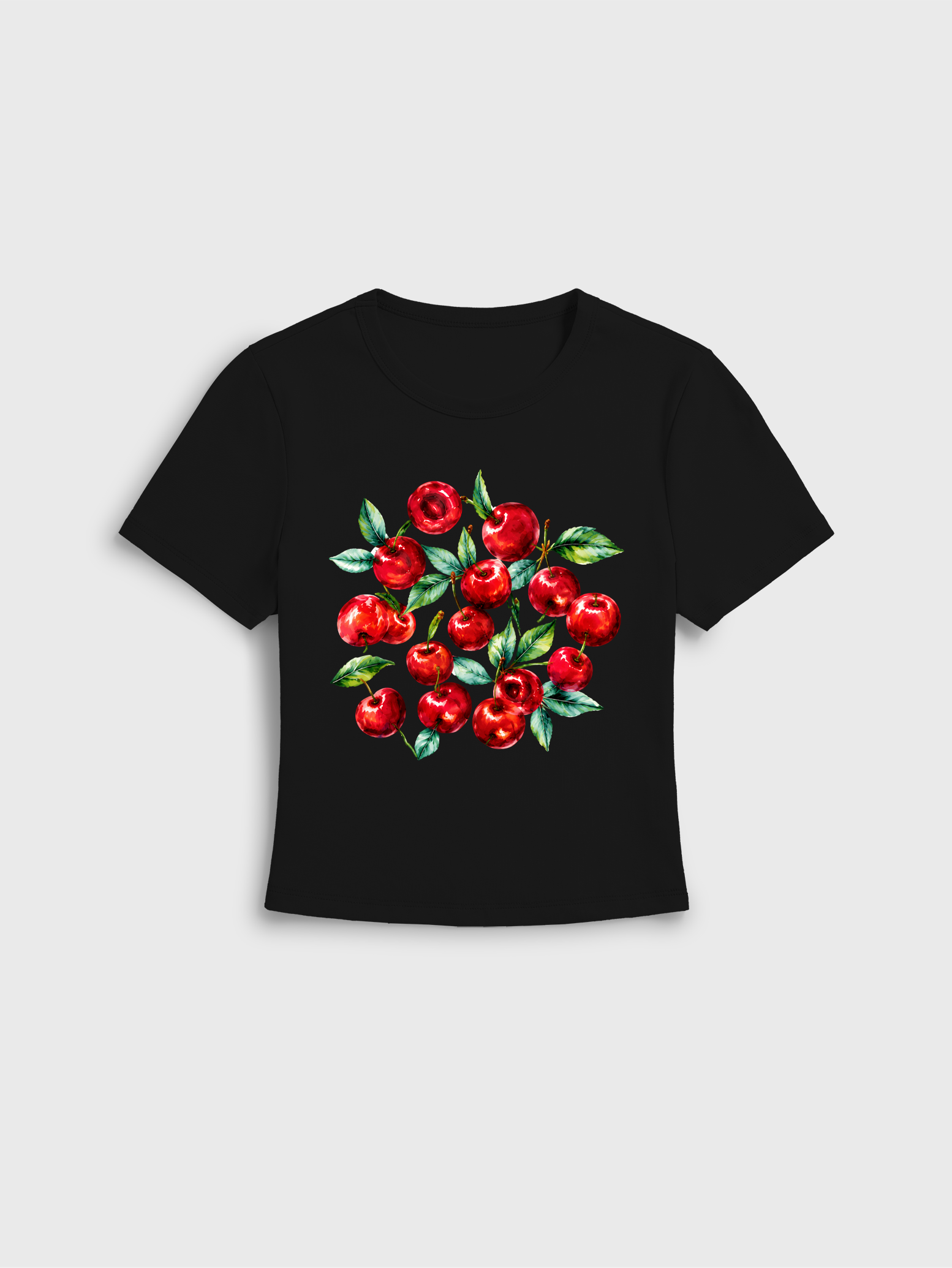 Cherry Paradise Baby Tee Womens