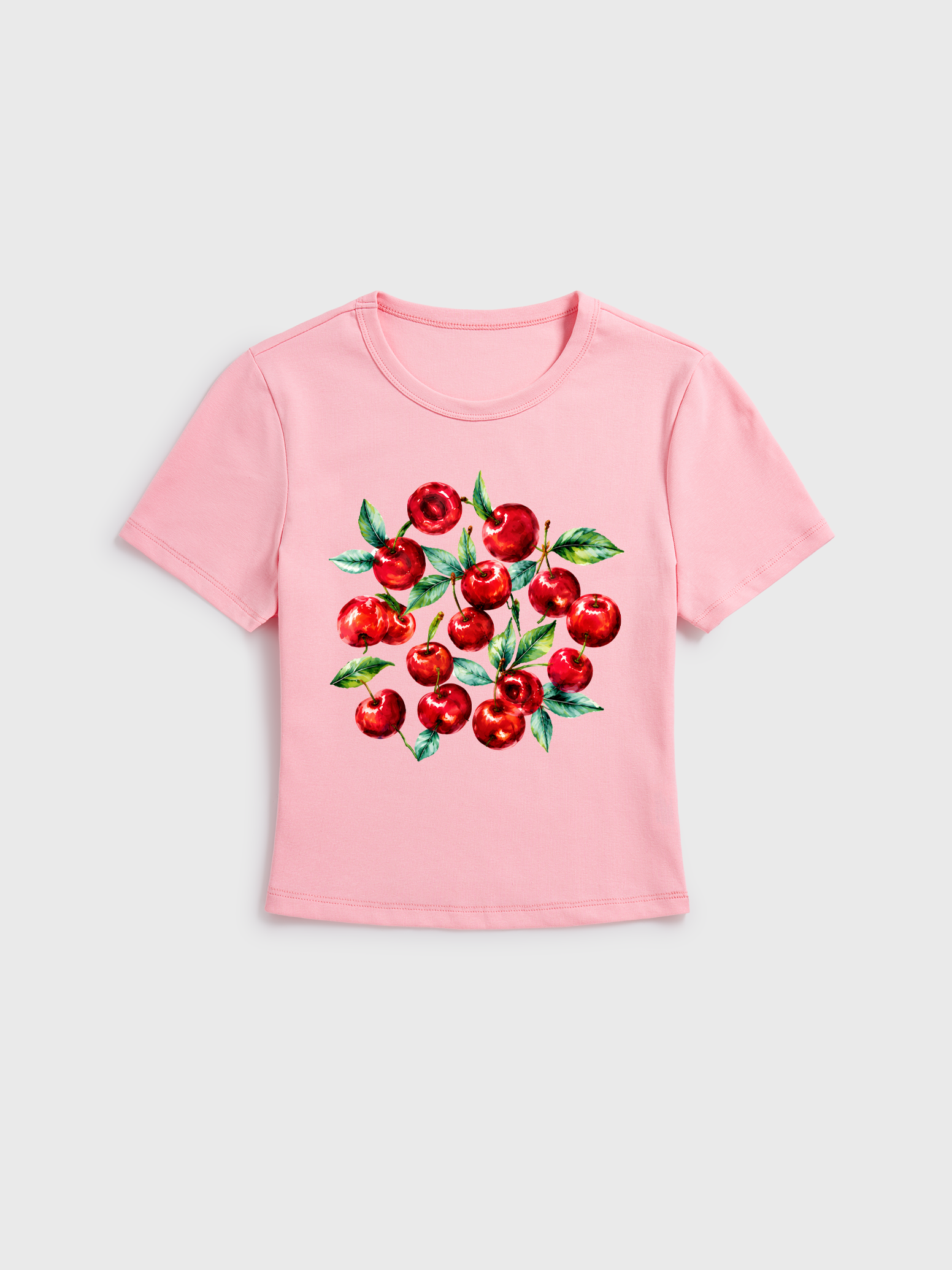 Cherry Paradise Baby Tee Womens