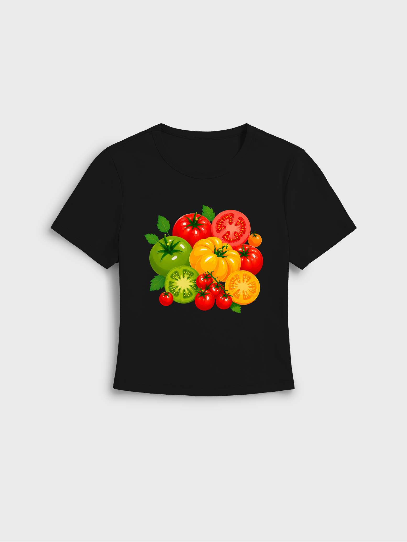 Colorful Garden Tomatoes Baby Tee Womens