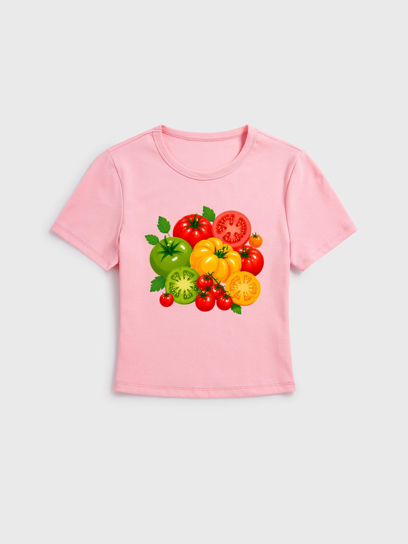 Colorful Garden Tomatoes Baby Tee Womens