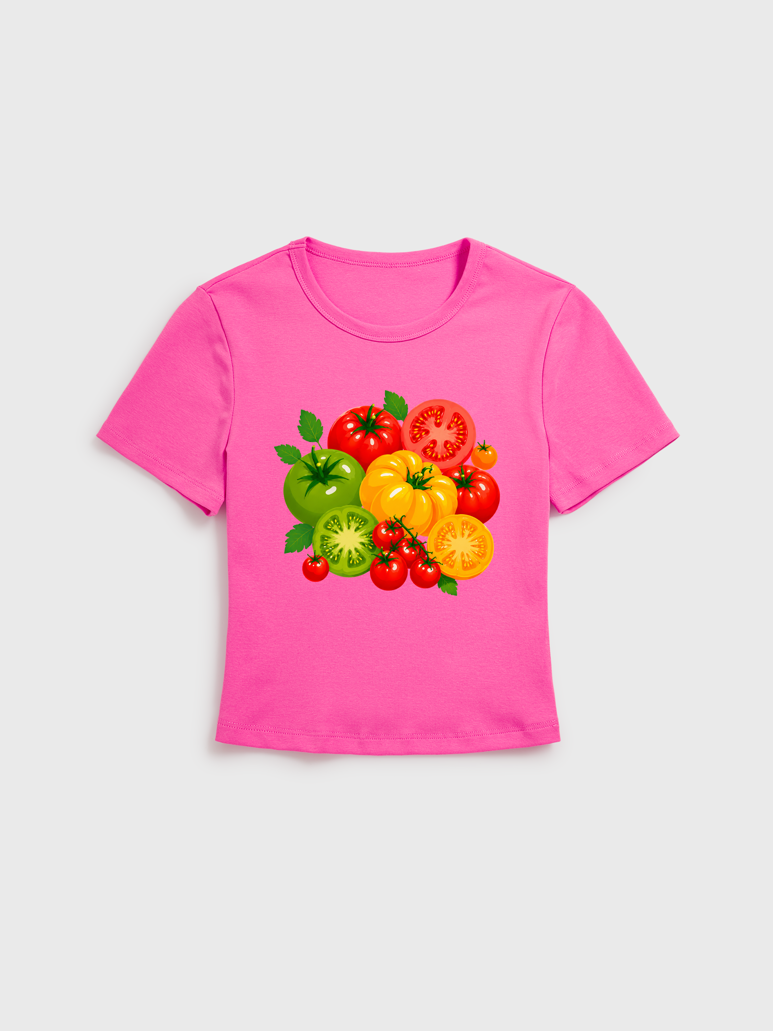 Colorful Garden Tomatoes Baby Tee Womens