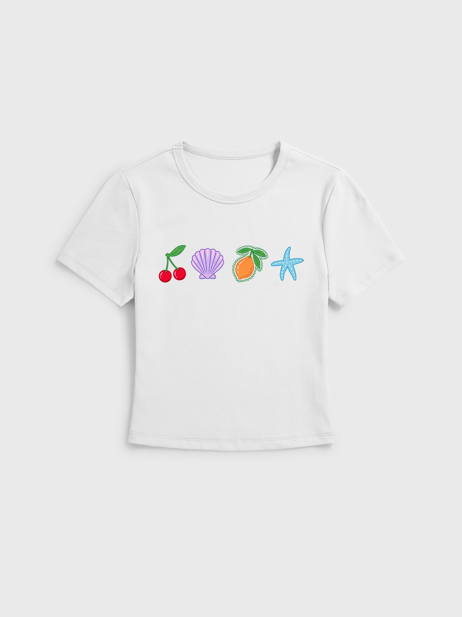 Fresh summer striped patterns Baby Tee Womens