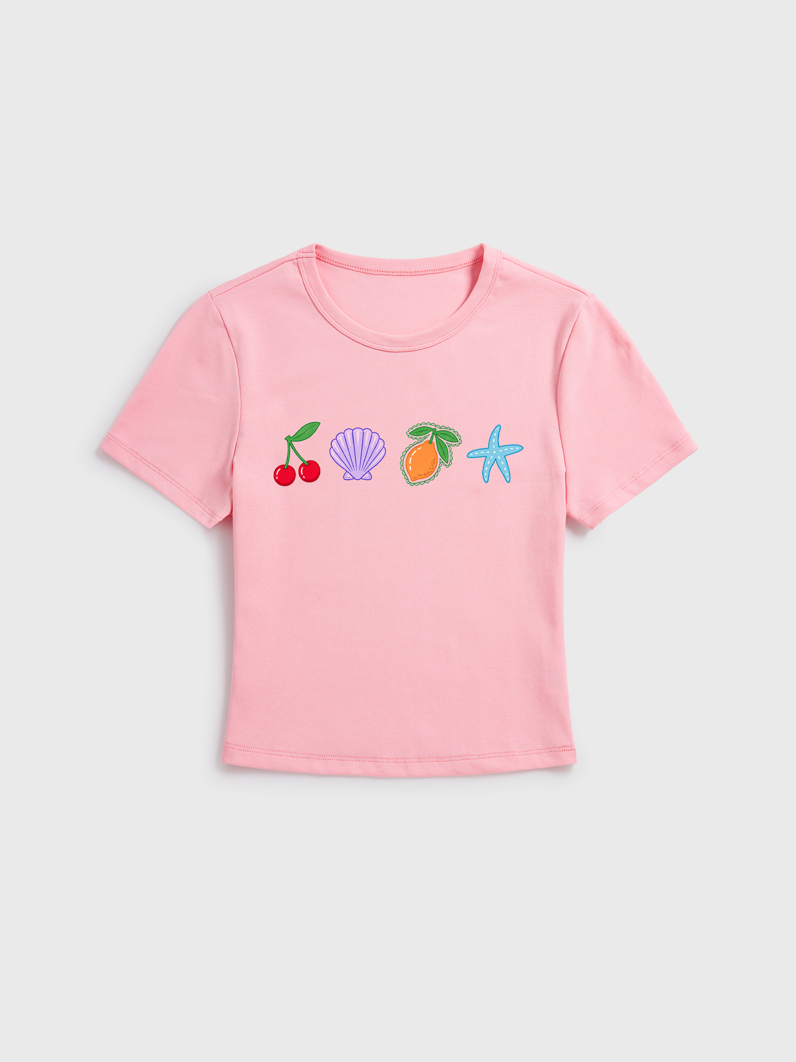 Fresh summer striped patterns Baby Tee Womens