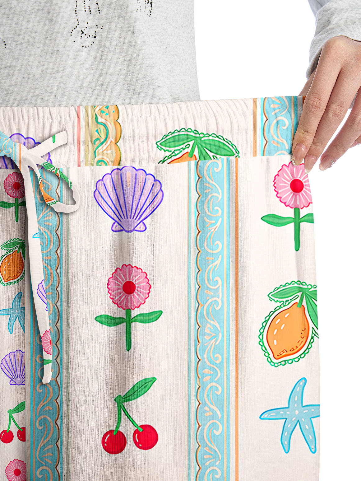 Fresh summer striped patterns Trousers