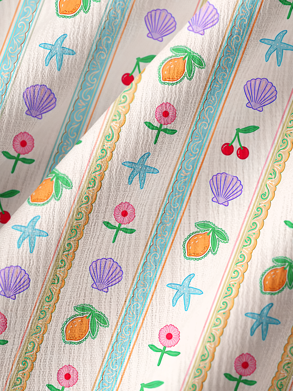 Fresh summer striped patterns Trousers