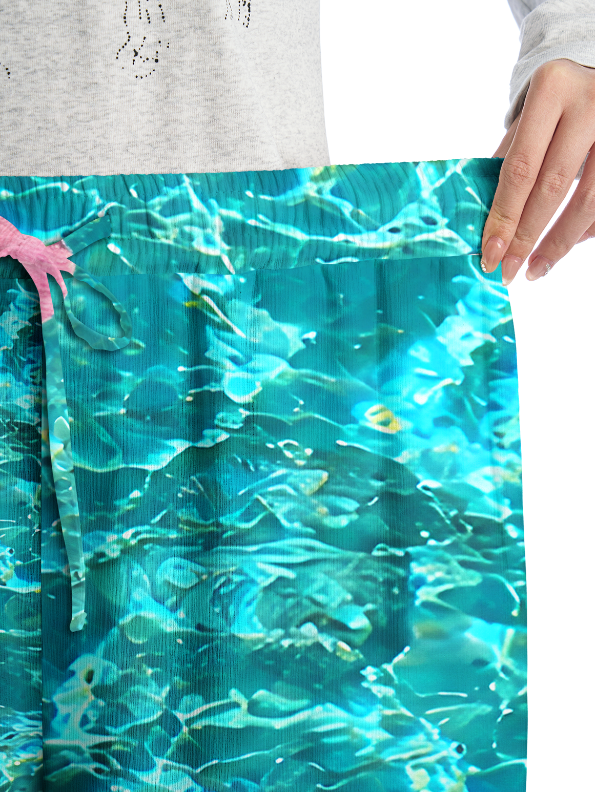 Hibiscus on the sea Summer Trousers