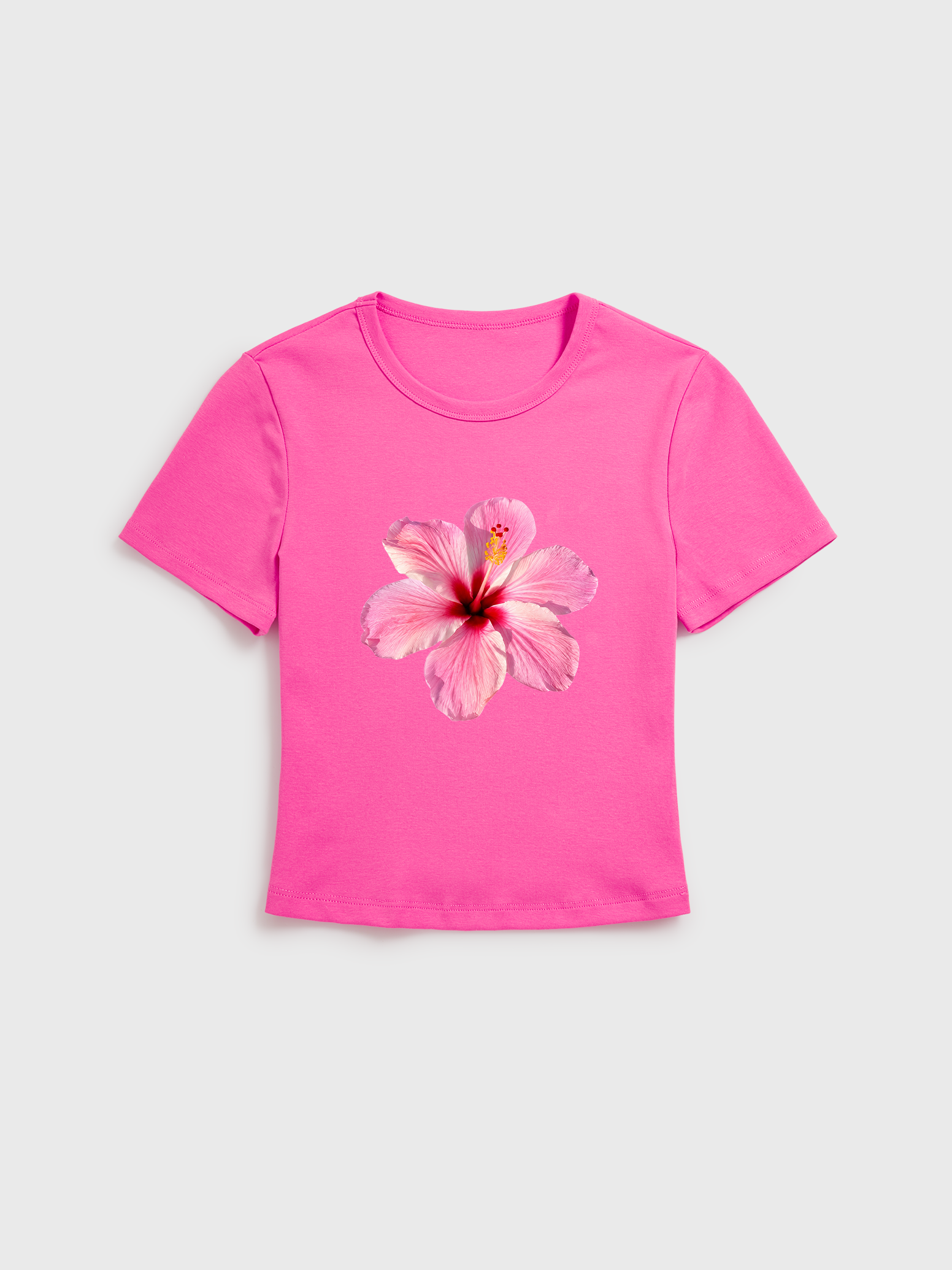 Hibiscus on the sea Baby Tee Womens