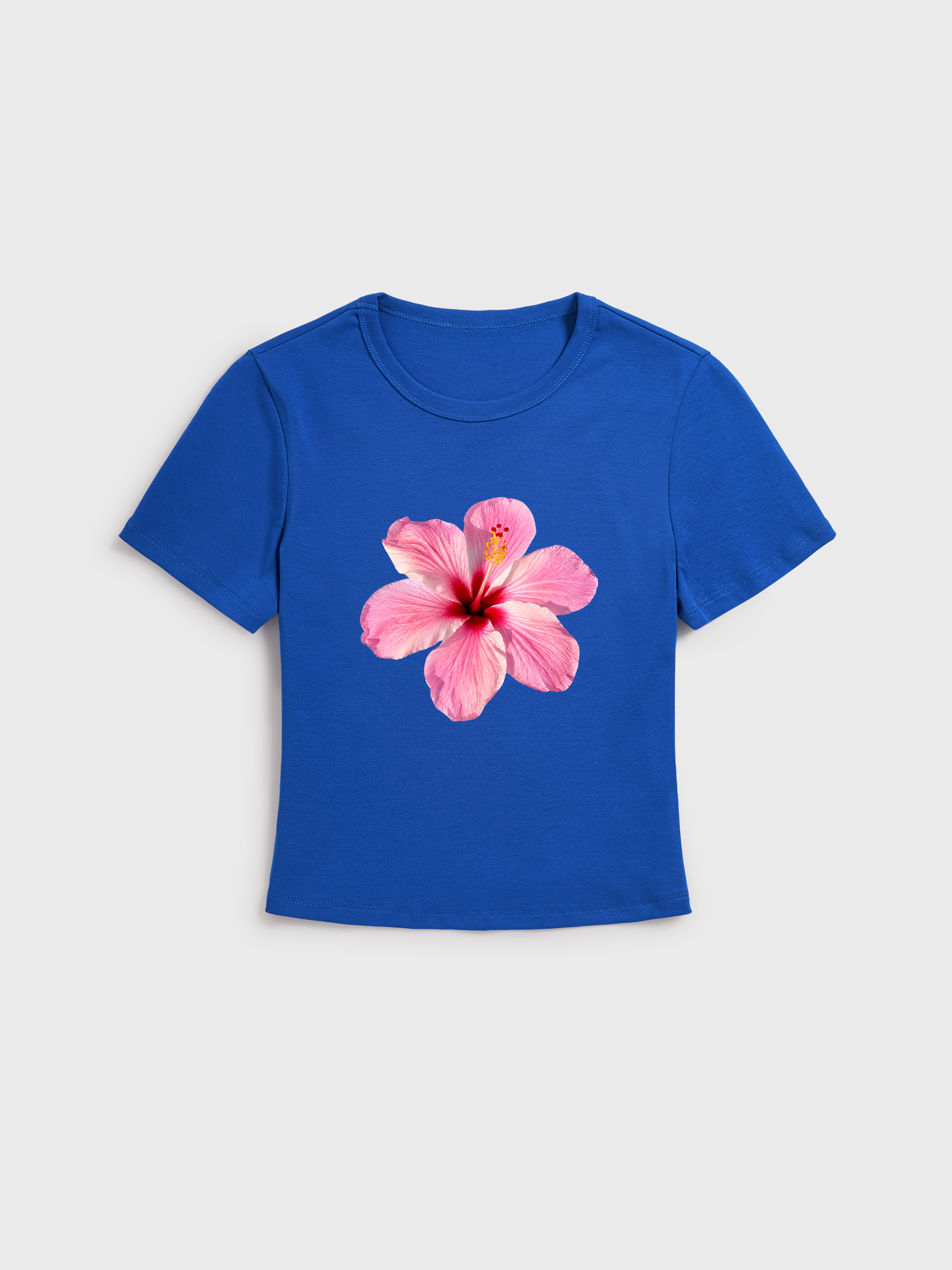 Hibiscus on the sea Baby Tee Womens