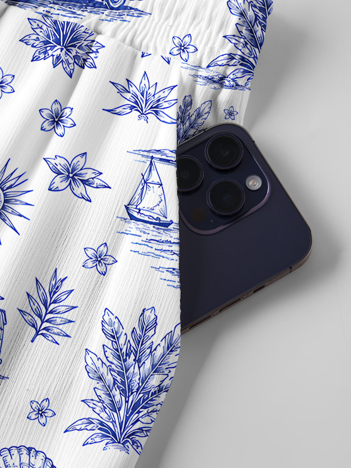 Island Holiday Toile Summer Trousers