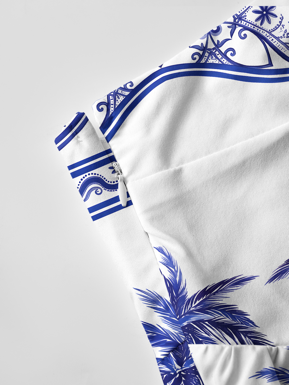 Azure Palm Island Border Maxi Dress