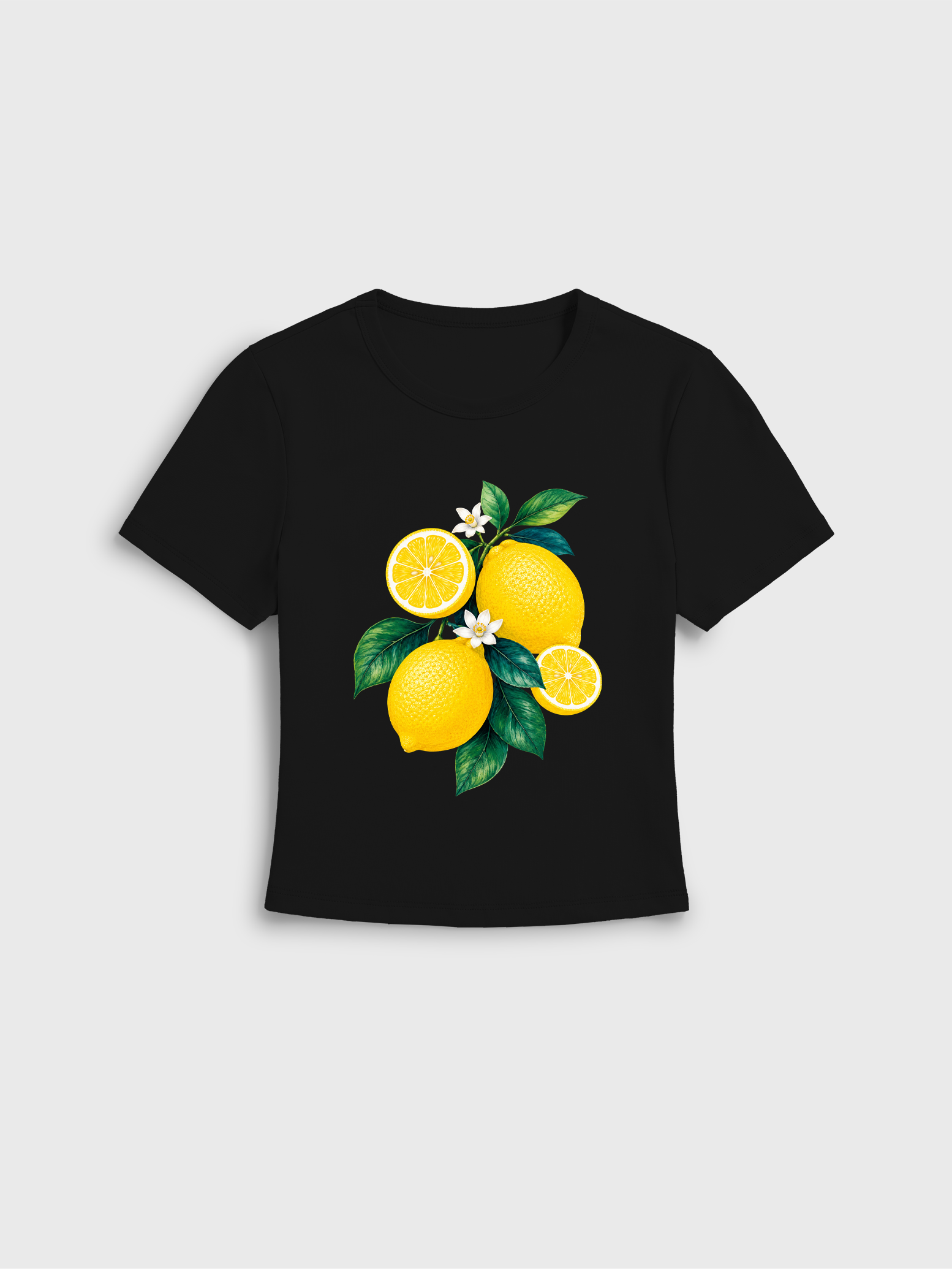 Mediterranean-style tiles with lemon patterns Baby Tee Womens