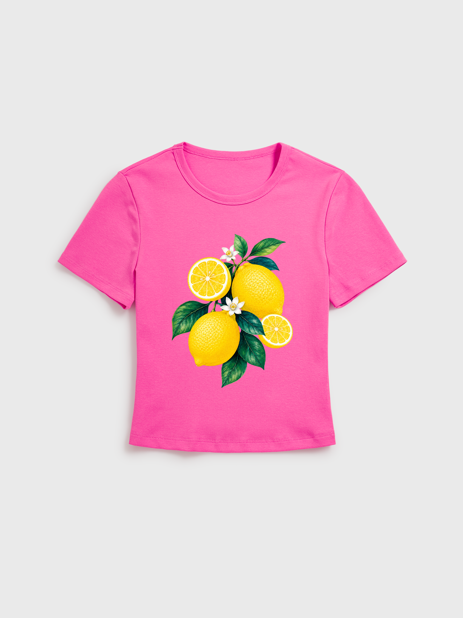 Mediterranean-style tiles with lemon patterns Baby Tee Womens