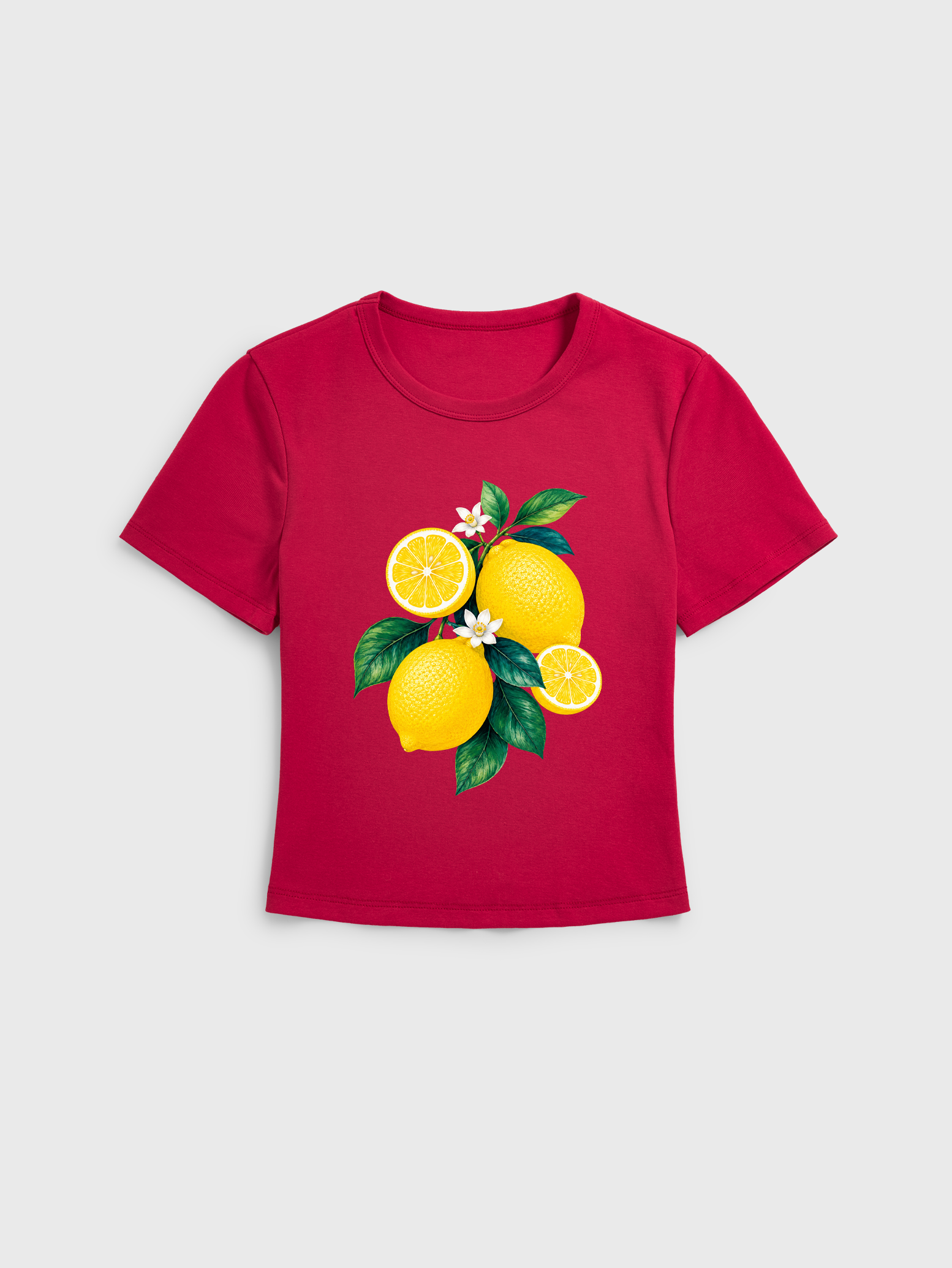 Mediterranean-style tiles with lemon patterns Baby Tee Womens