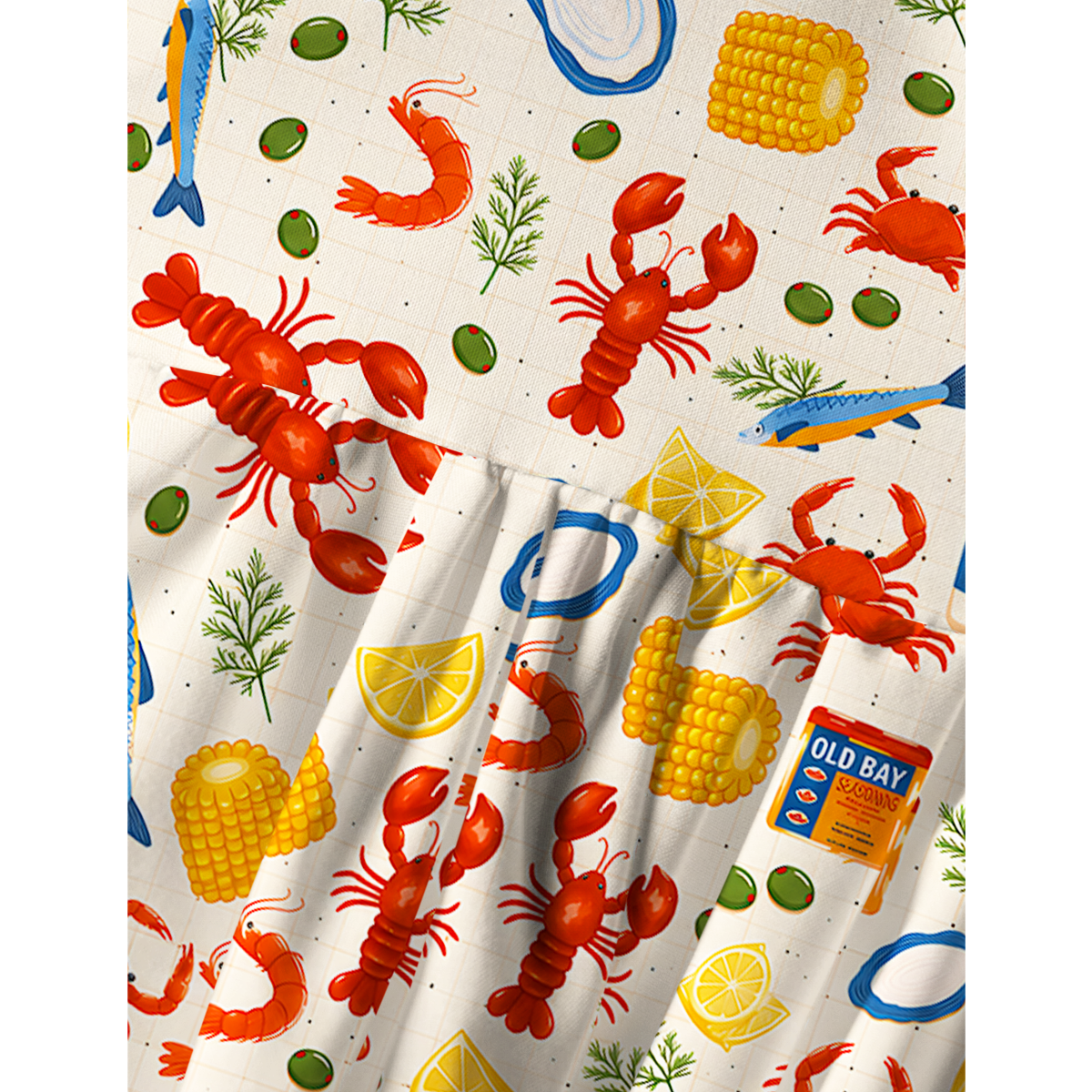 Seafood Boil Party Soft Summer Mini Dress 