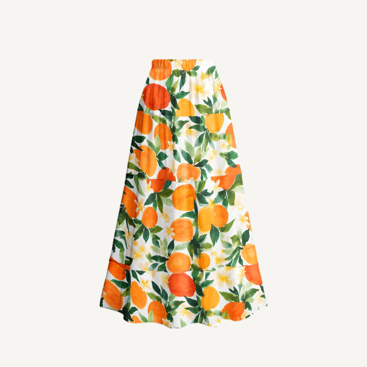 Citrus Grove Blossoms V Neck Swimwear For Women