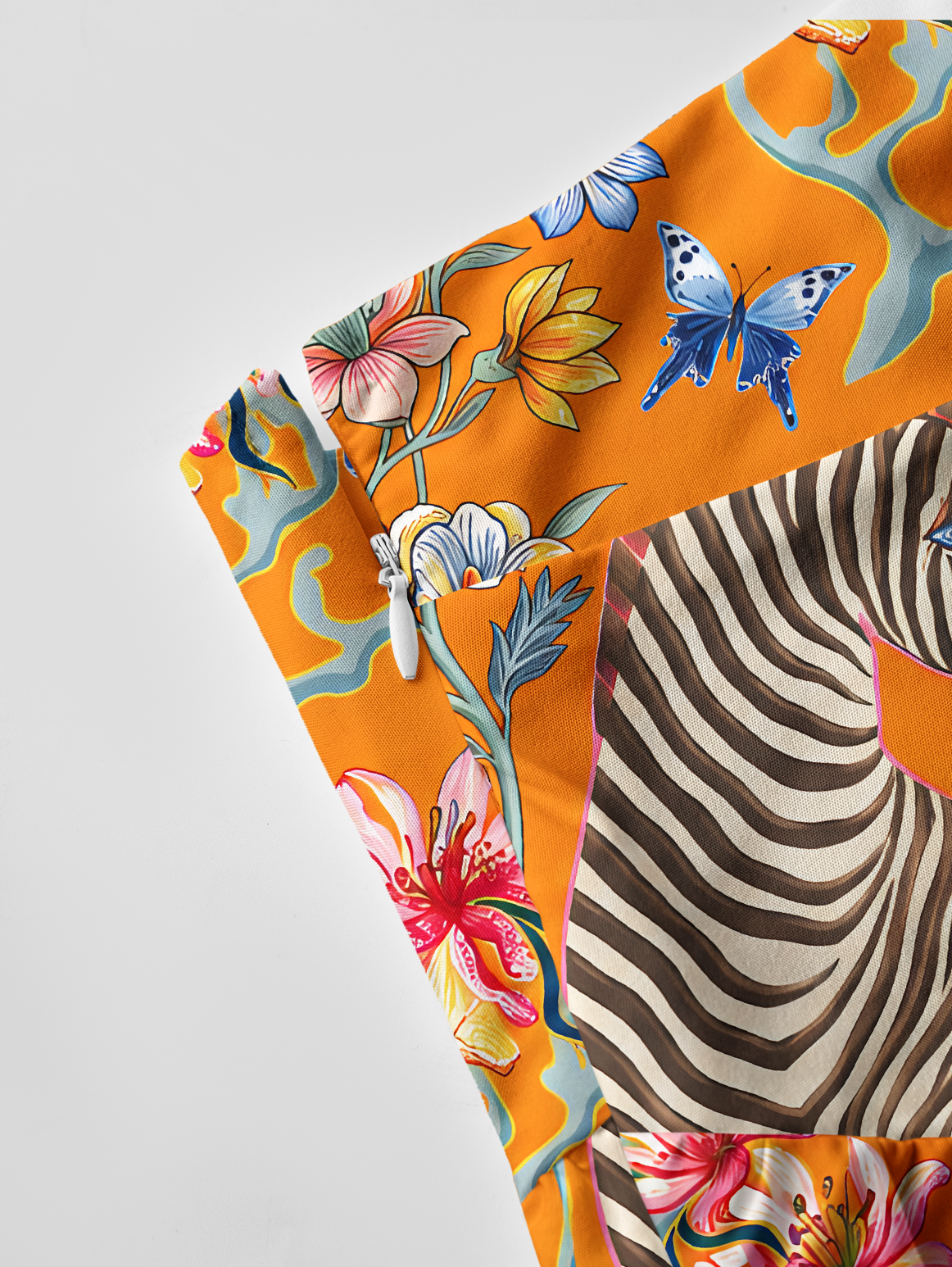 Tropical Zebra Flowy Maxi Dress