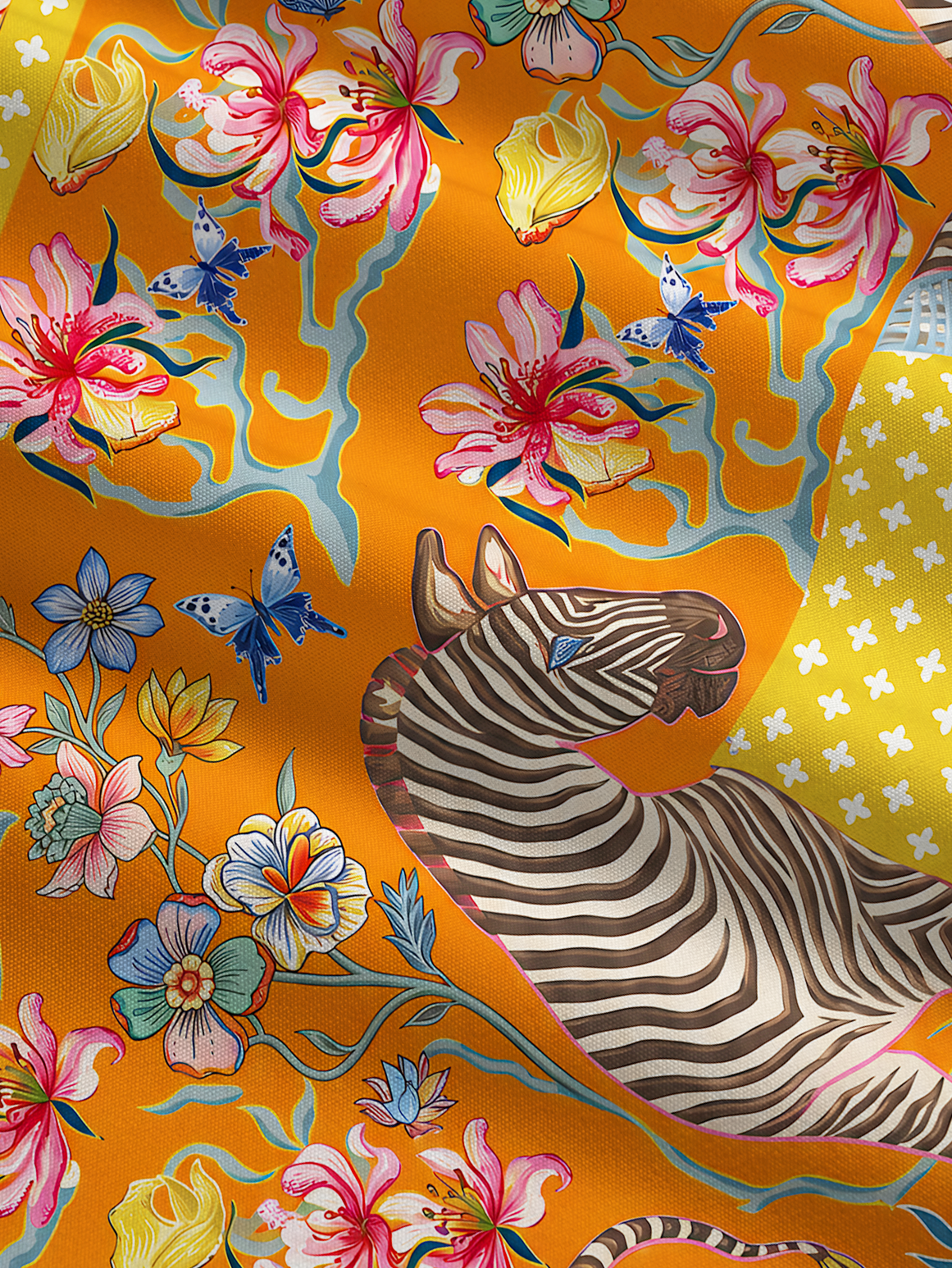 Tropical Zebra Flowy Maxi Dress