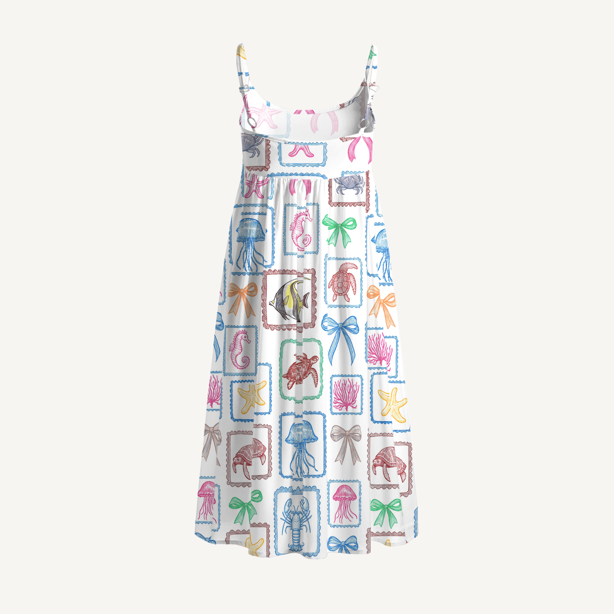 Framed Ocean Treasures Print Mini Dress For Women
