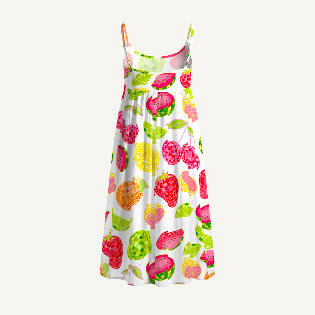 Tropical Fruit Market Print Mini Dress For Women