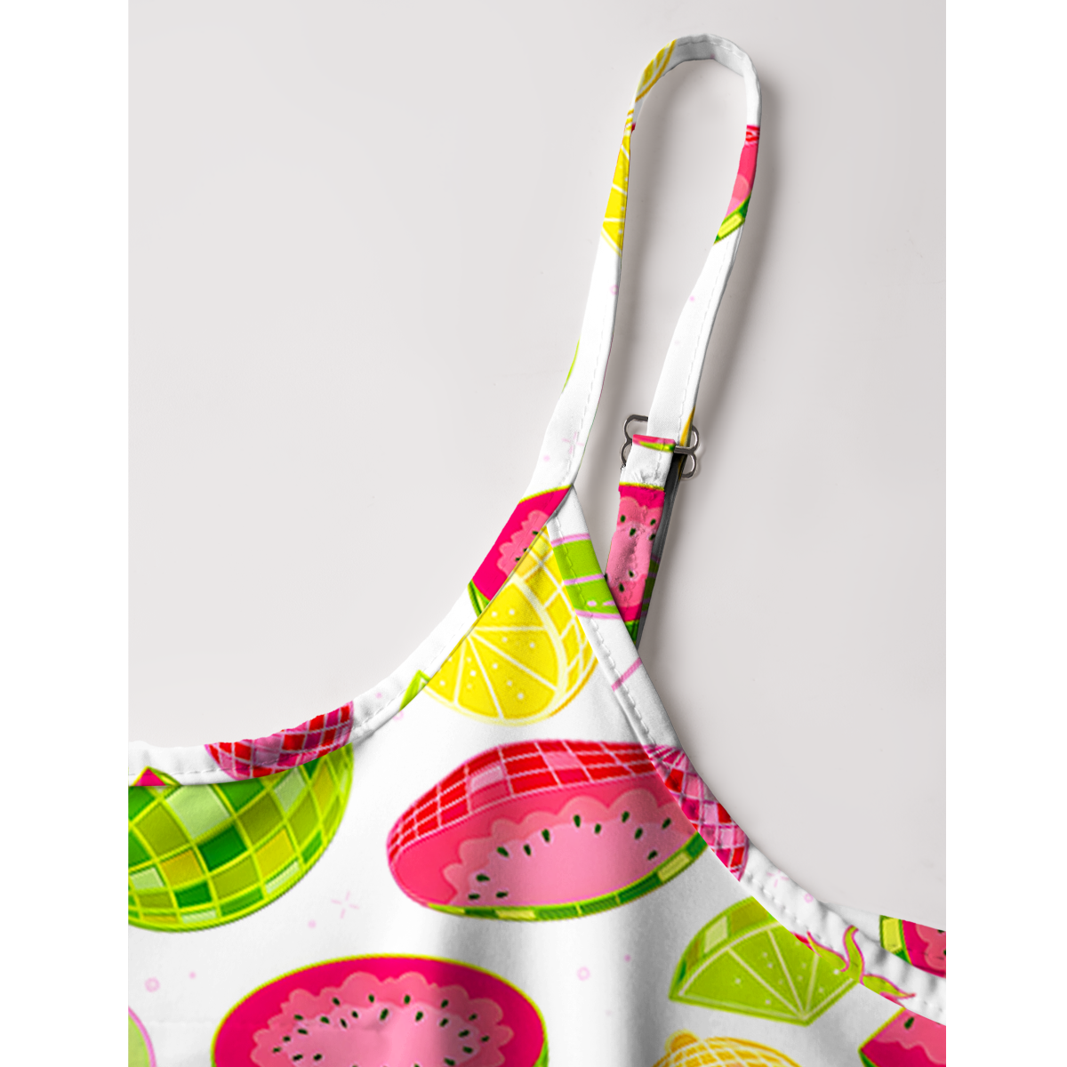 Tropical Fruit Market Print Mini Dress For Women