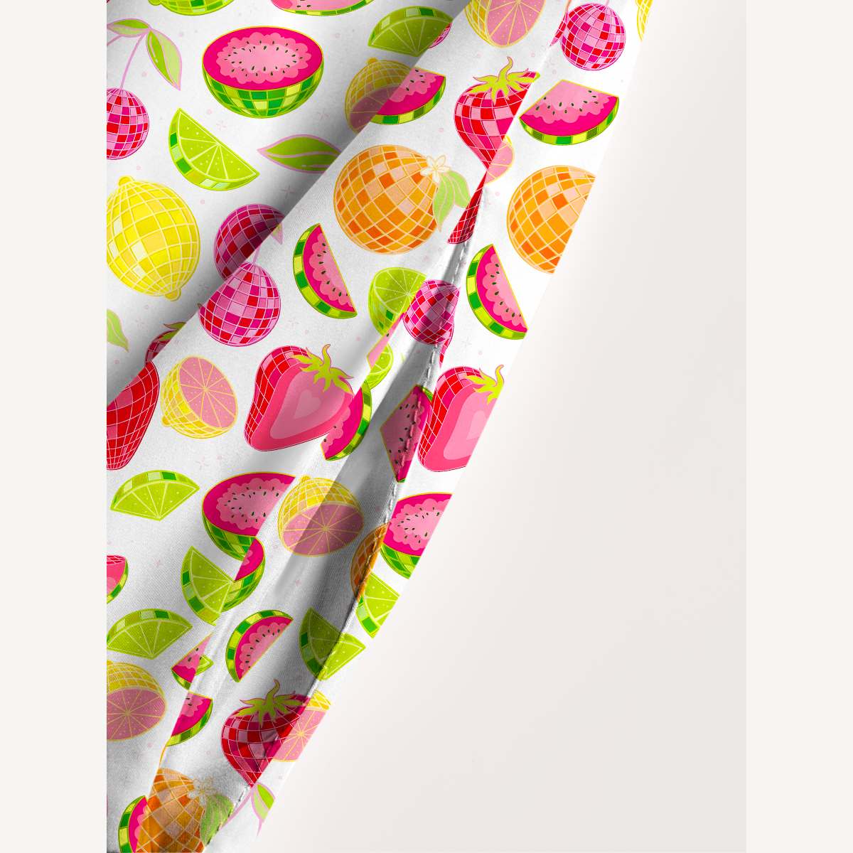 Tropical Fruit Market Print Soft Summer Maxi Dress With Pockets