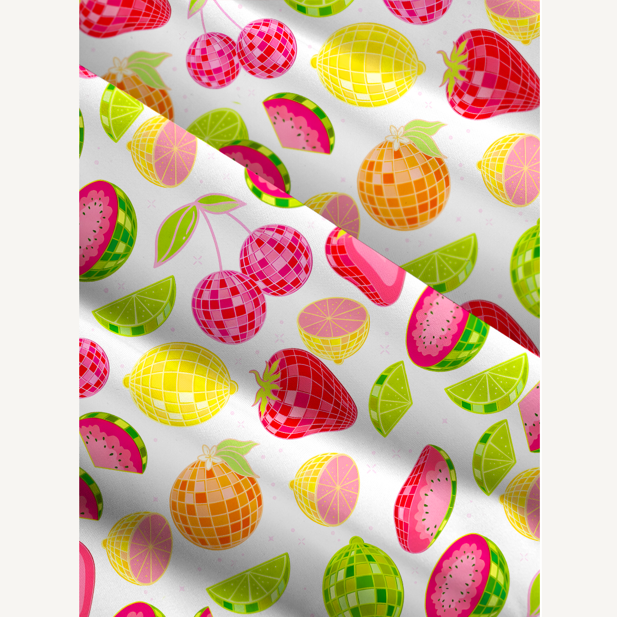 Tropical Fruit Market Print Soft Summer Maxi Dress With Pockets