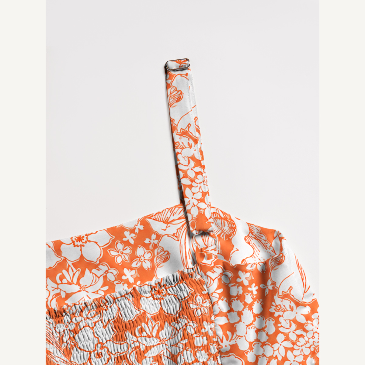 Coral Floral Maxi Dress With Pockets