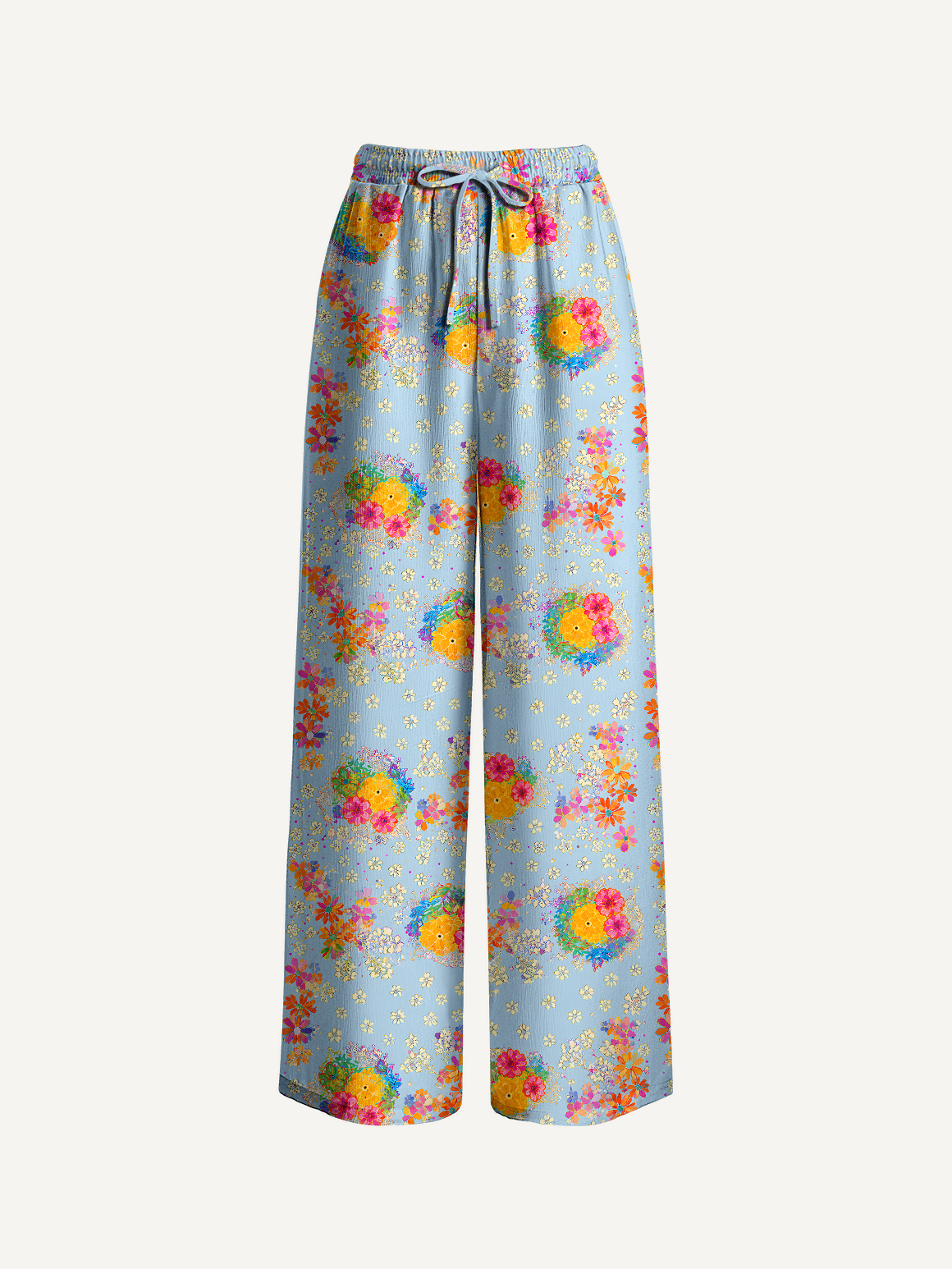 Sky Garden Blossoms Pants For Women With Pockets
